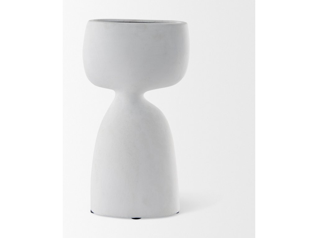 11.6H White Ceramic Vase