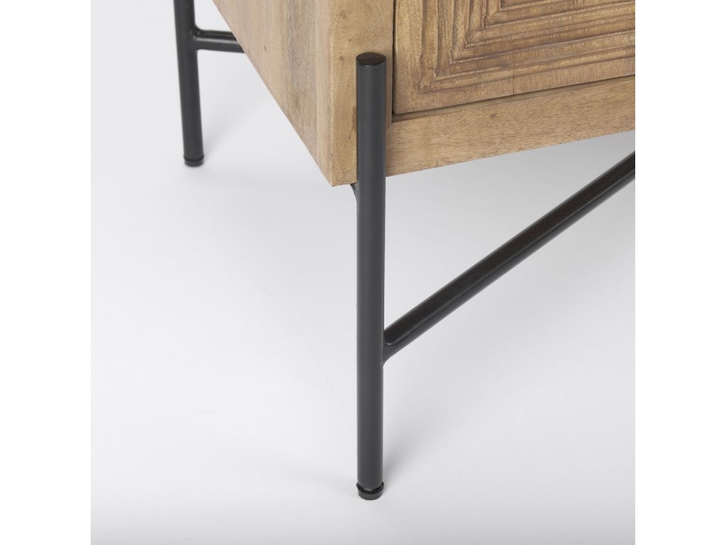 36.0L x 19.5W x 36.0H 2 Door Wood and Metal Cabinet - Alternative View