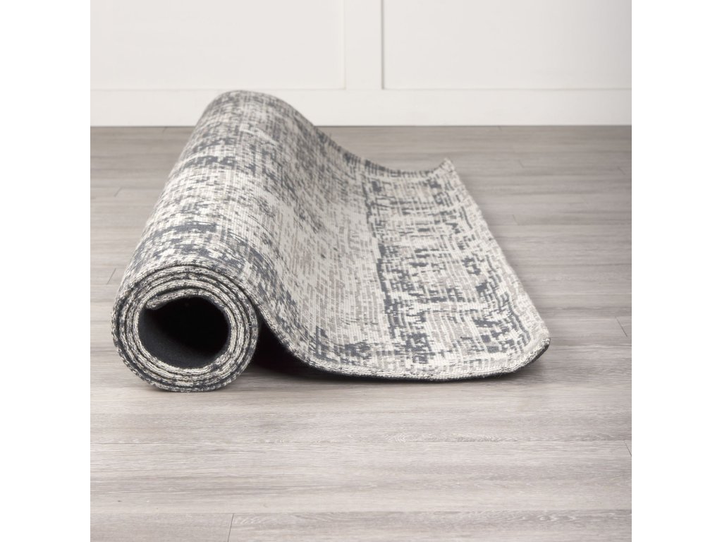 96.0L x 60.0W x 0.4H Gray Area Rug - Alternative View