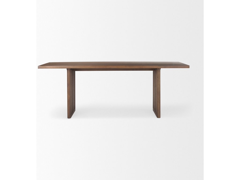 84L Medium Brown Wood w/ Cane Dining Table - Alternative View