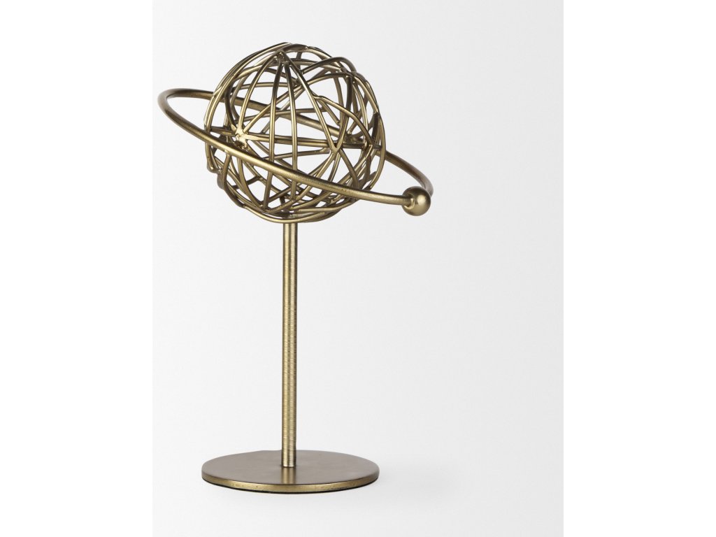 10.0L x 8.0W x 12.0H Gold Metal Solar System Ornament