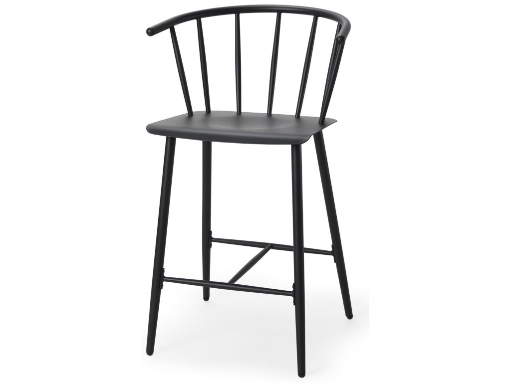 Black Metal Counter Stool