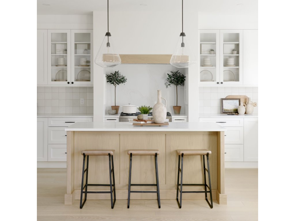 25" Seat Height Brown Wood Seat Black Metal Frame Counter Stool