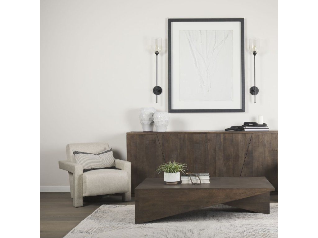 5X8 Neutral Geometric Patterned Wool Area Rug - Alternative View