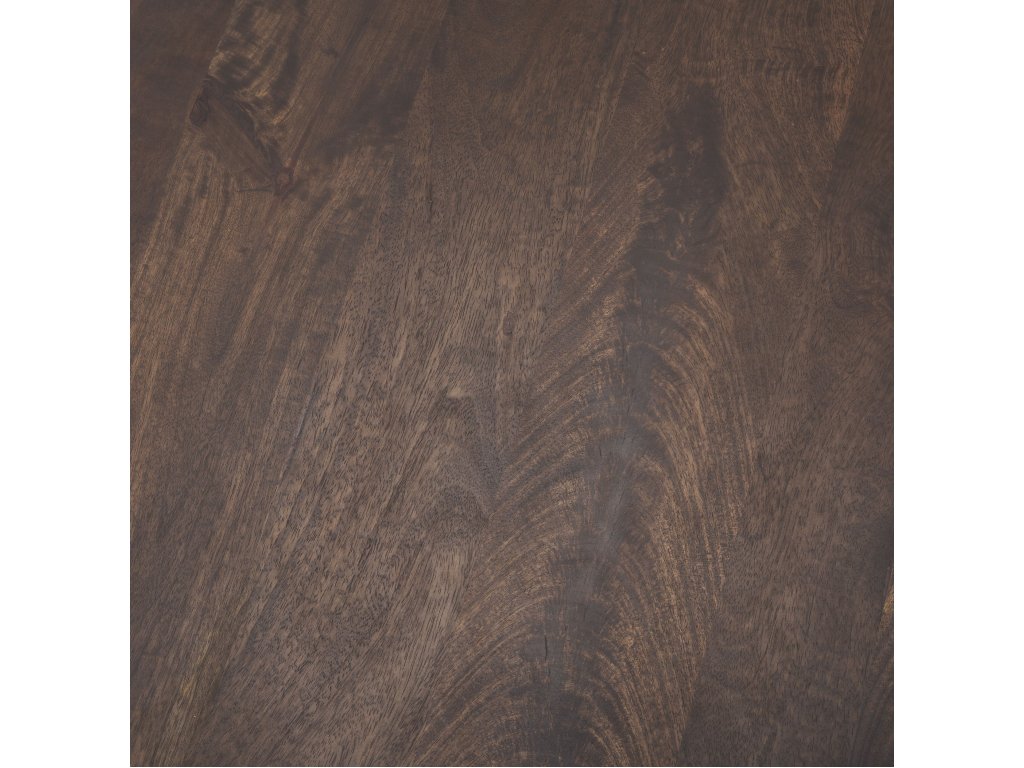 Dark Brown Wood w/ Metal Legs Side Table