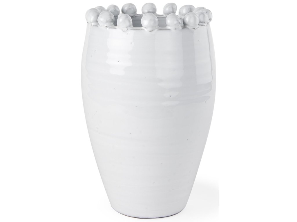 Medium Off-White Glazed Vase