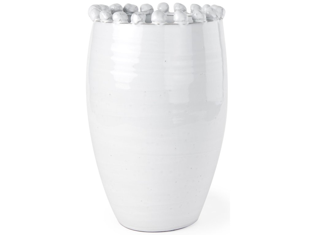 Large Off-White Glazed Vase