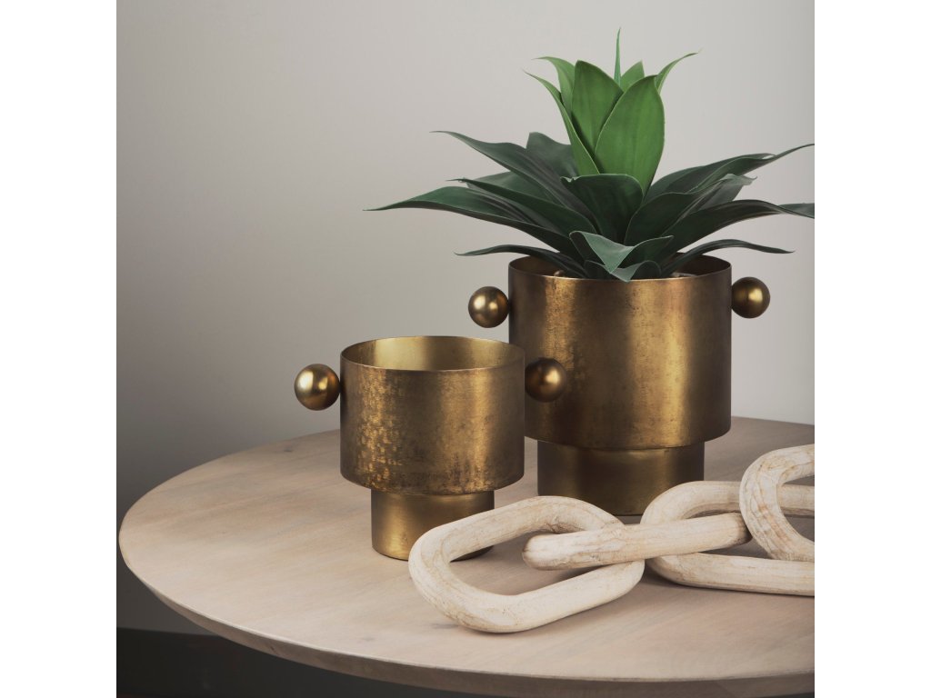 8.5H Large Gold Iron Vase