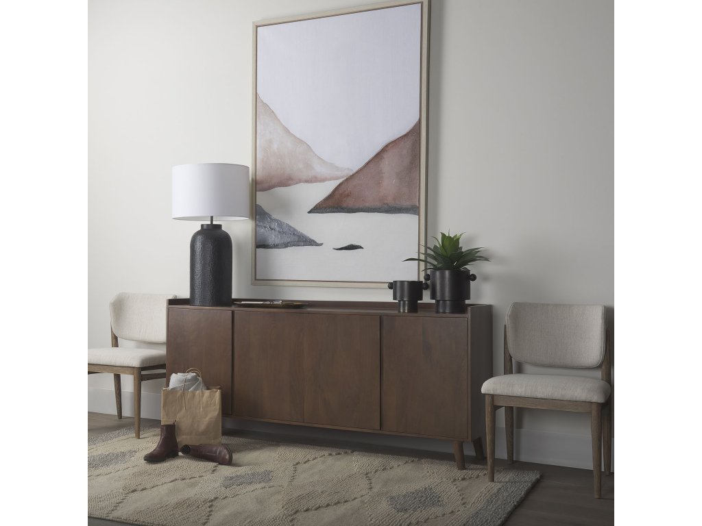 8.5H Large Black Iron Vase