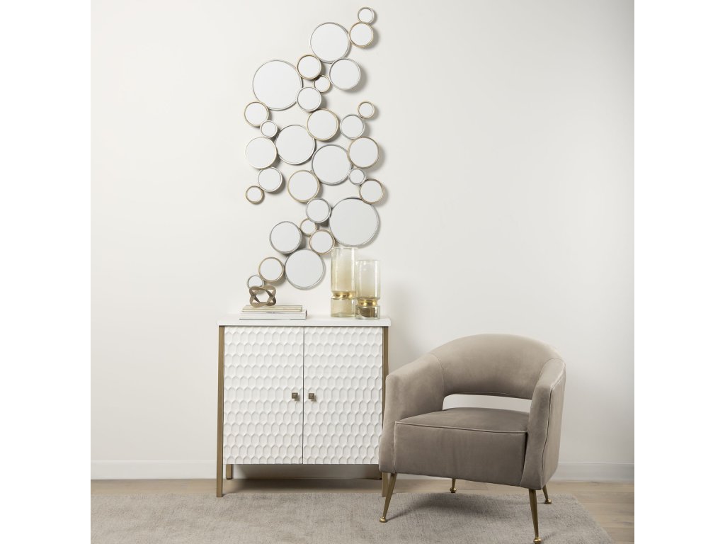 I Small Brushed Gold Metal Glass Vase