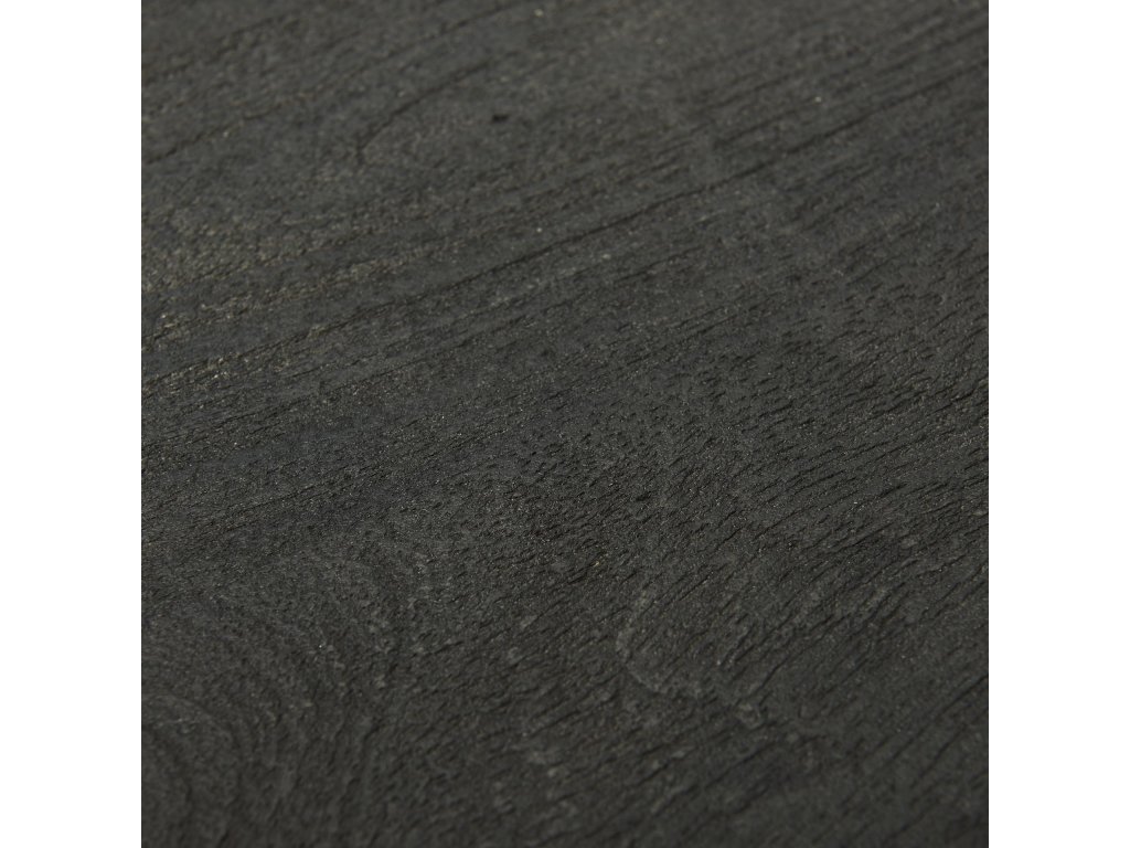 Black Wood and Antiqued Gold Metal Nesting Accent Tables (Set of 2)