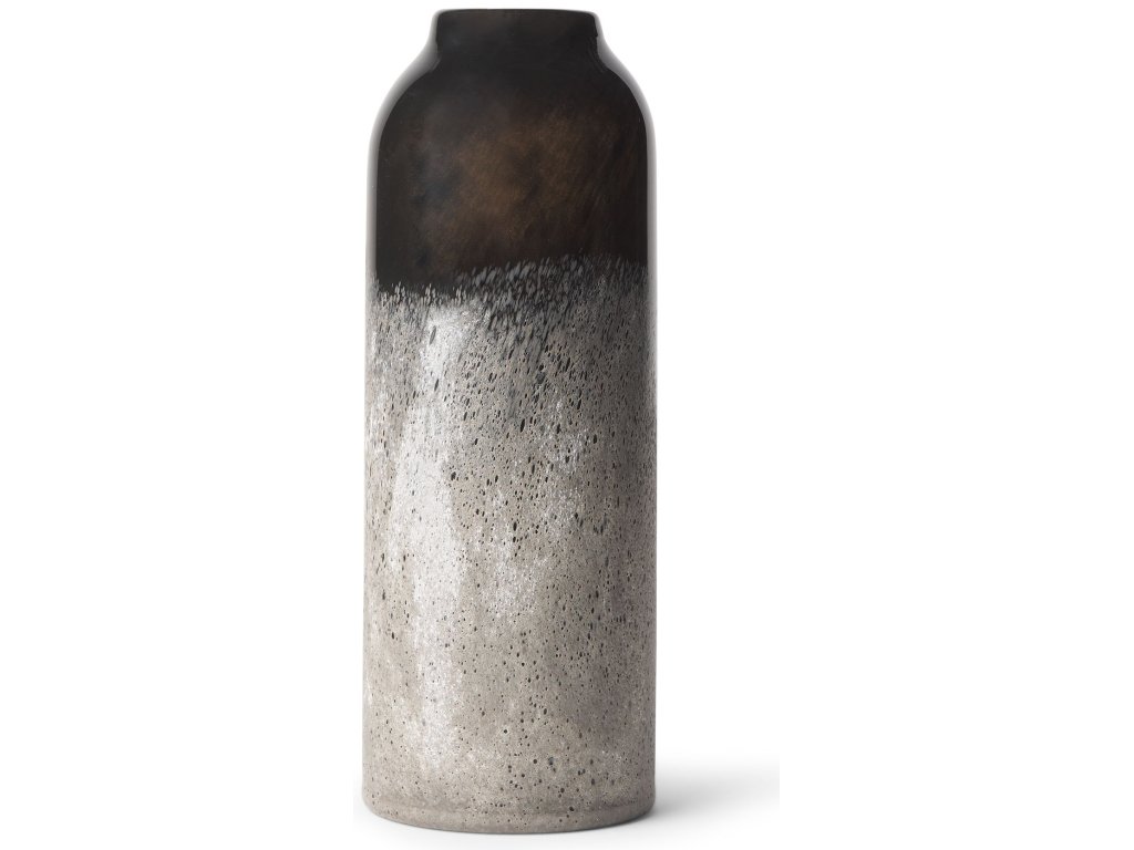 Tall Black w/ Gray Vase