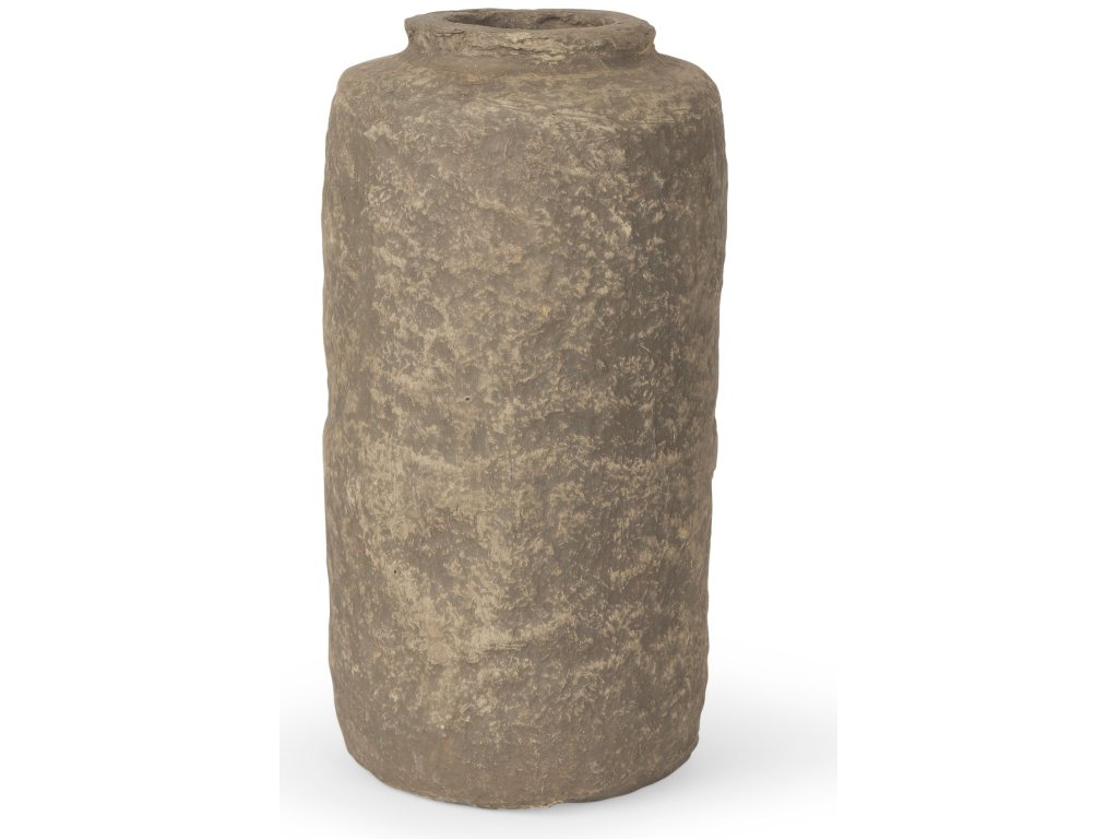 Small Gray Paper Mache Vase