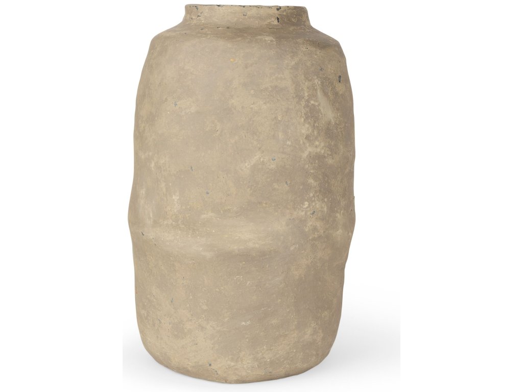 Large Gray Paper Mache Vase