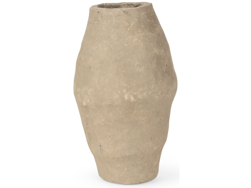 Small Gray Paper Mache Vase