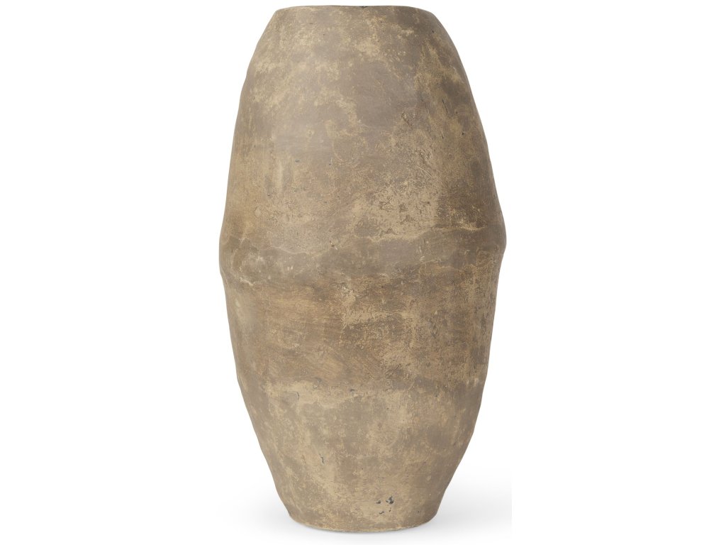 Large Gray Paper Mache Vase