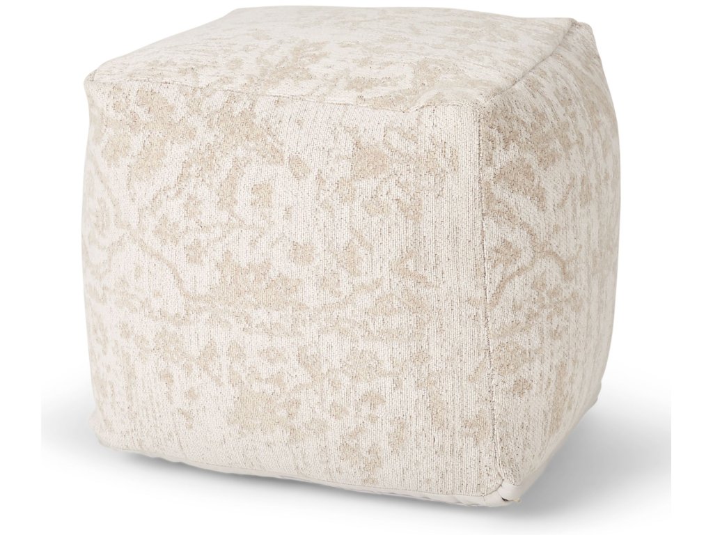 Small Cream Pouf