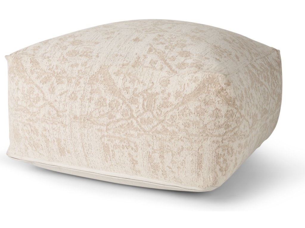 Large Cream Pouf