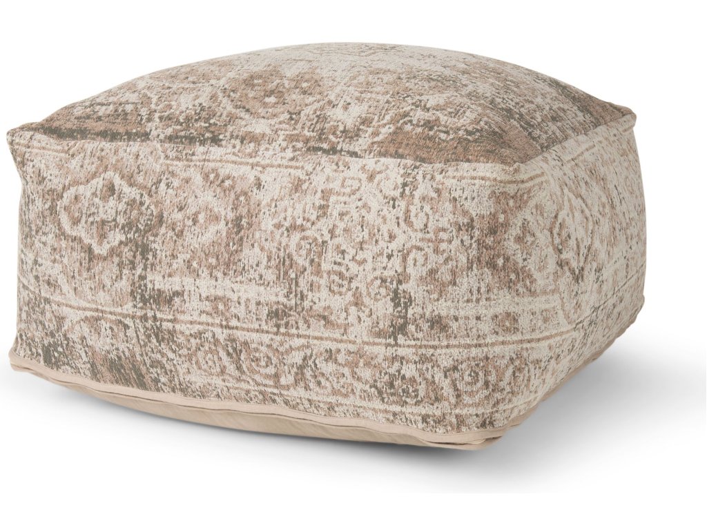 Large Taupe Pouf
