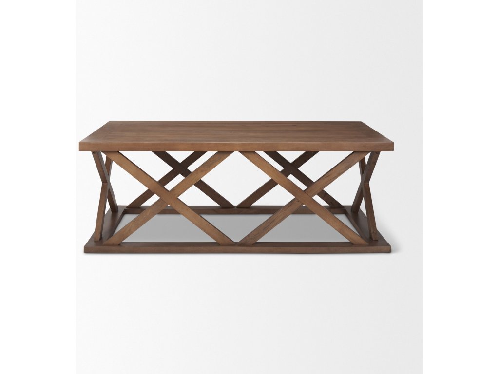 48.0L x 28.0W x 17.5H Medium Brown Rectangle Coffee Table - Alternative View