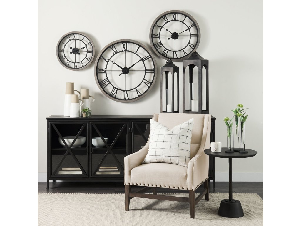 Cream Linen Fabric and Wood Accent Chair