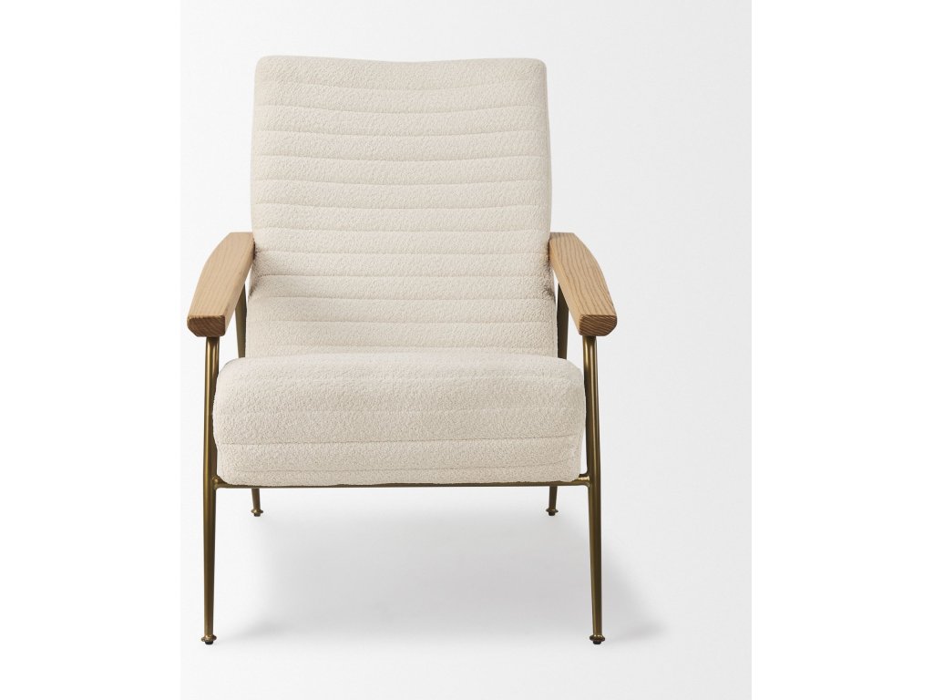 Cream Boucle Accent Chair