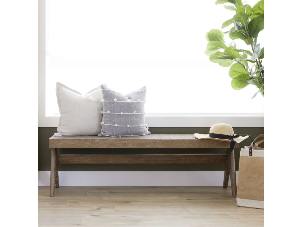 59.1L x 17.7W x 18.1H Brown Wooden Bench