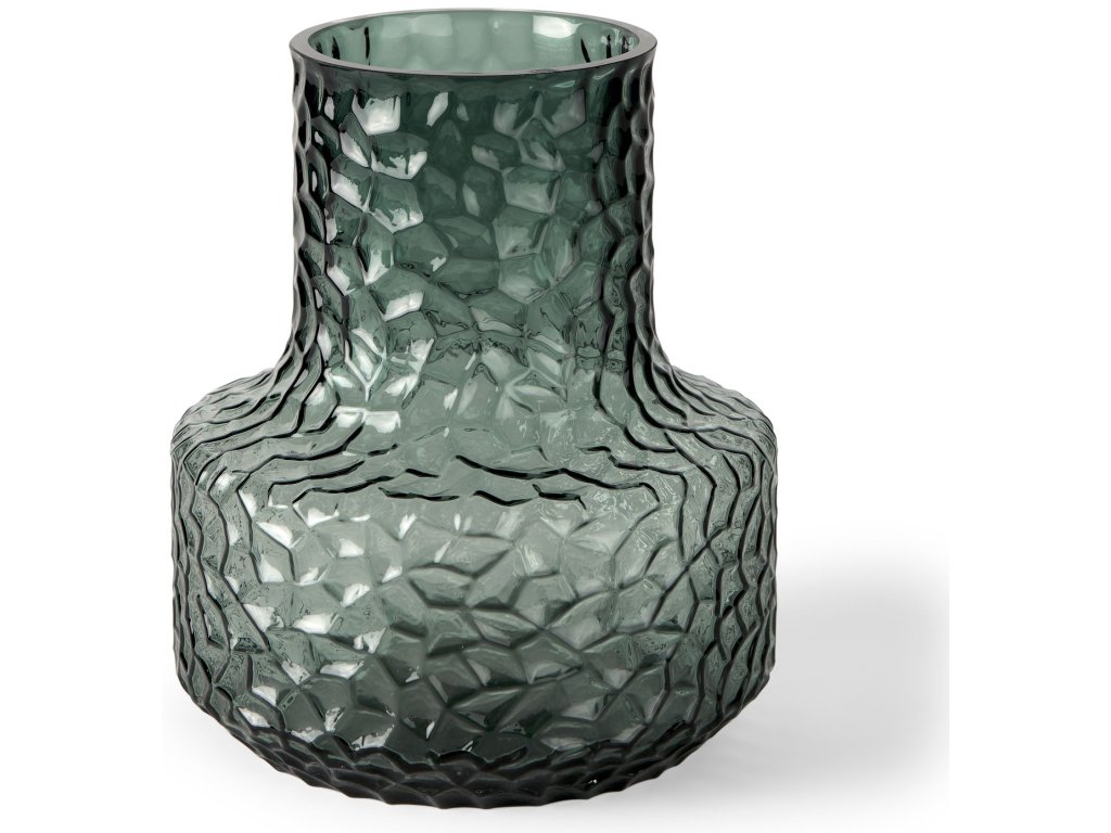 Short Green Glass Vase
