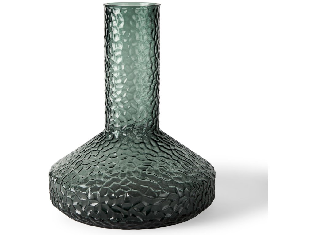 Tall Green Glass Vase