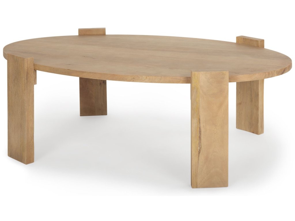 Light Brown Oblong Coffee Table