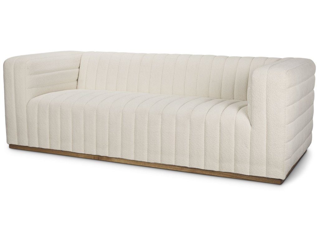 Cream Boucle 3-Seater Sofa