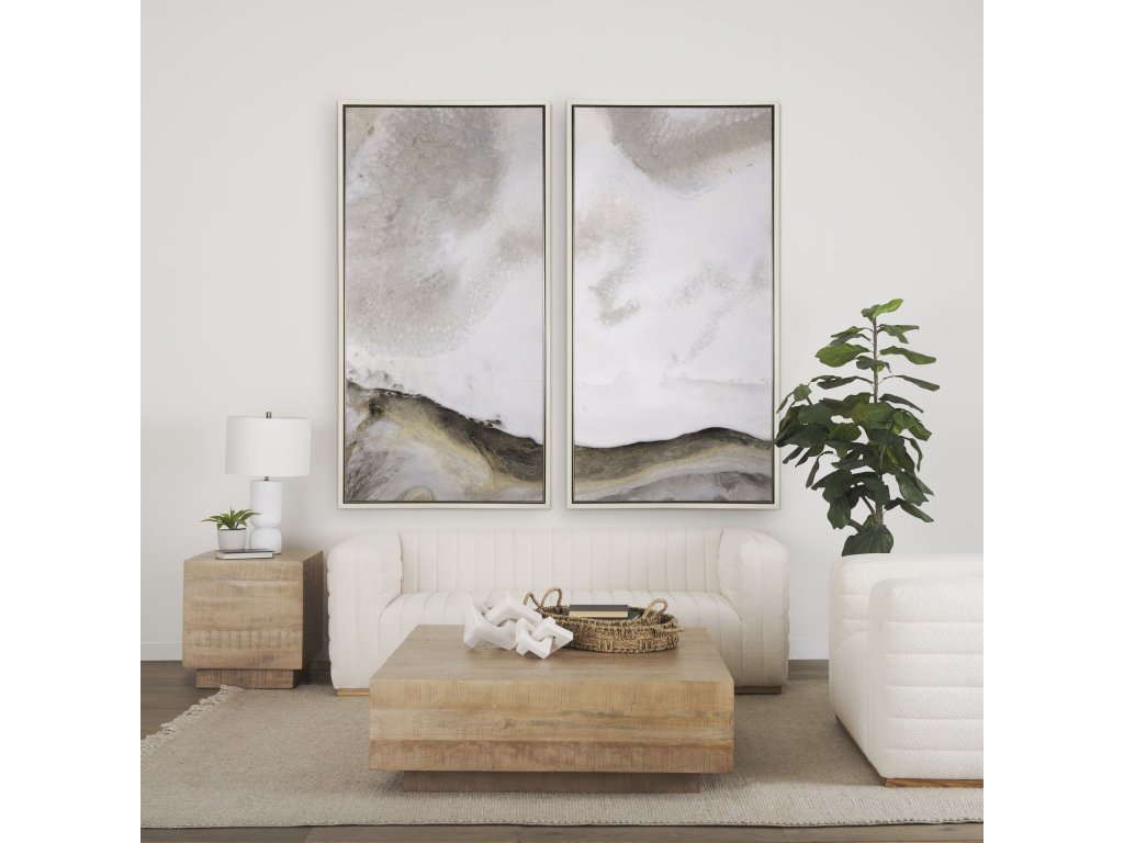 Light Brown Wood Square Coffee Table - Alternative View