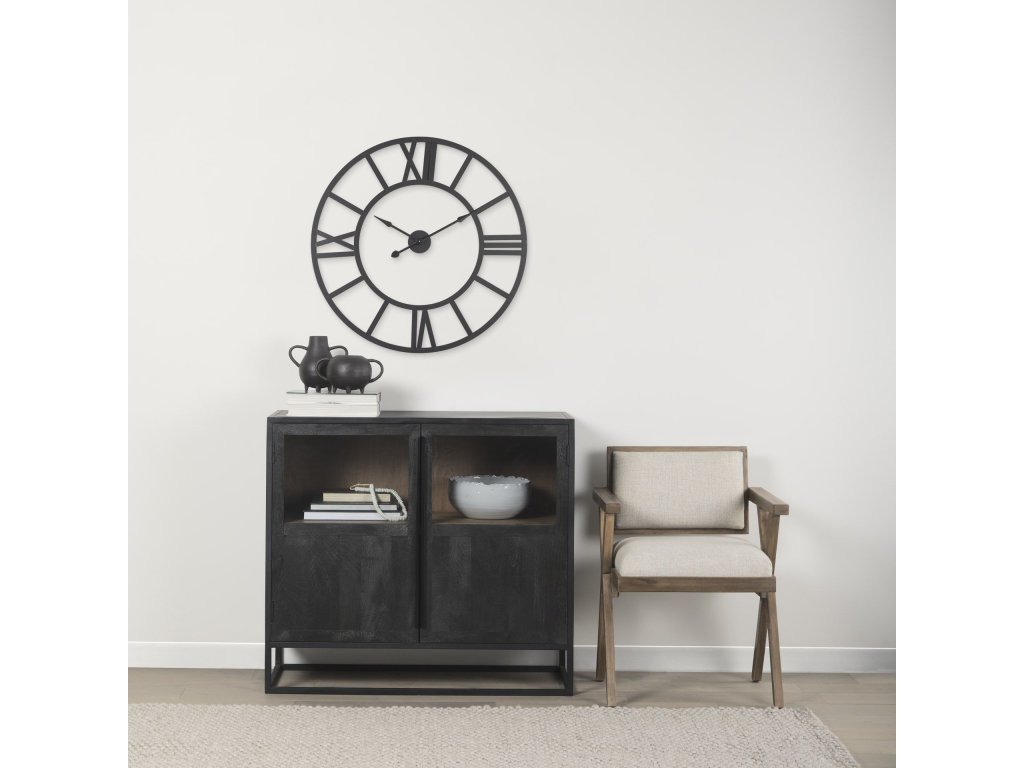 30" Round Black Iron Wall Clock
