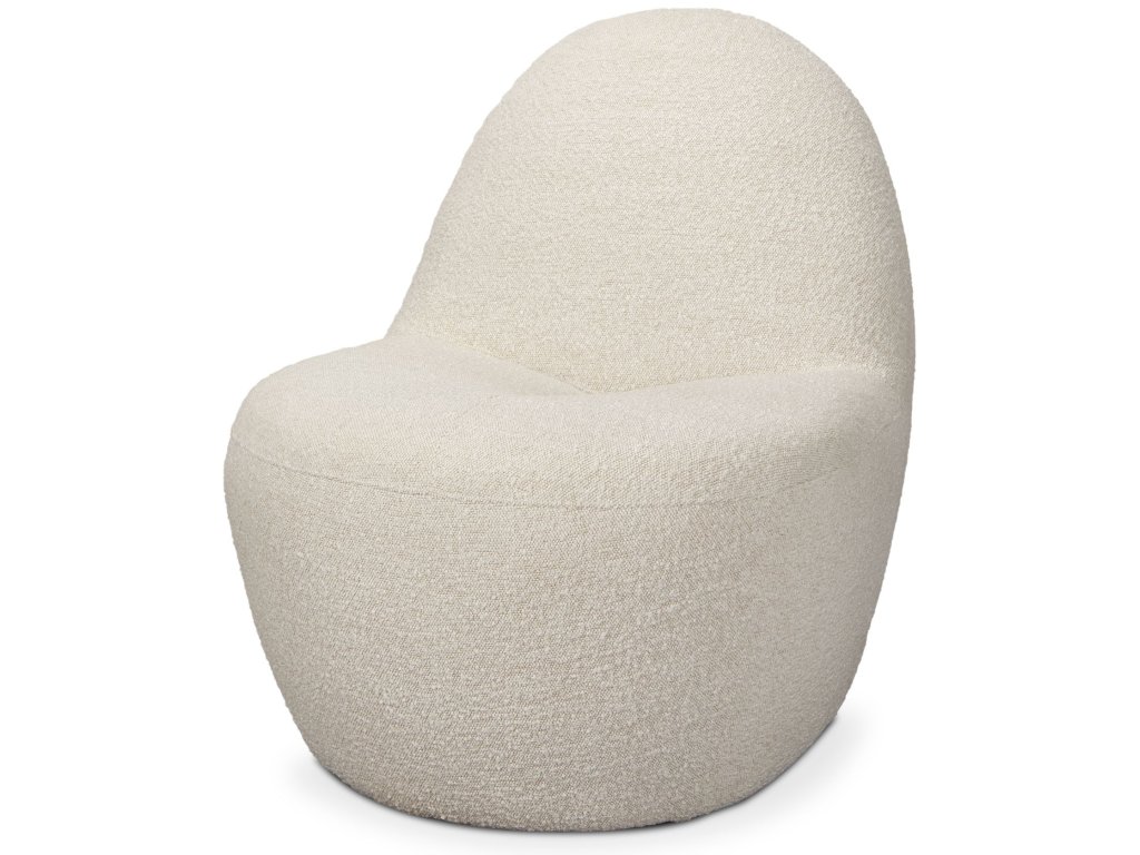 Cream Boucle Accent Chair