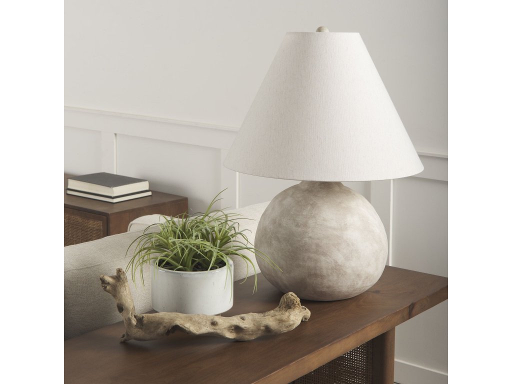 Cream Ceramic Table Lamp - Alternative View