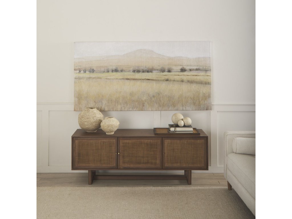 Small Beige Paper Mache Pot Vase