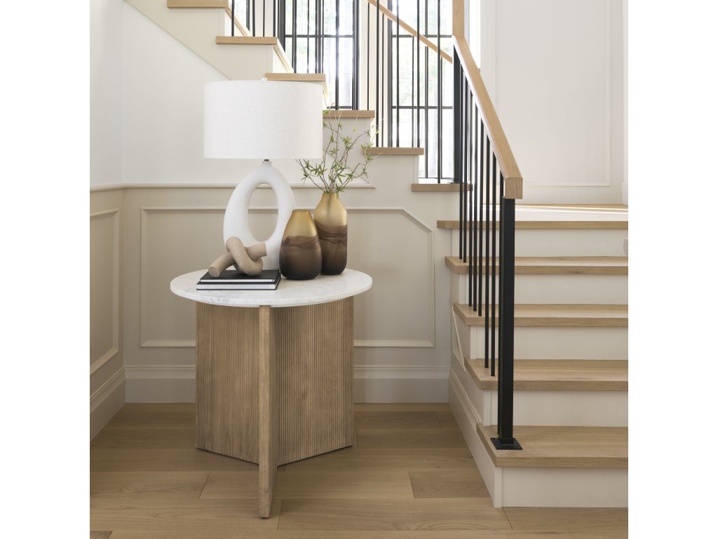 20.0L x 20.0W x 33.0H Cream Base w/White Shade Table Lamp