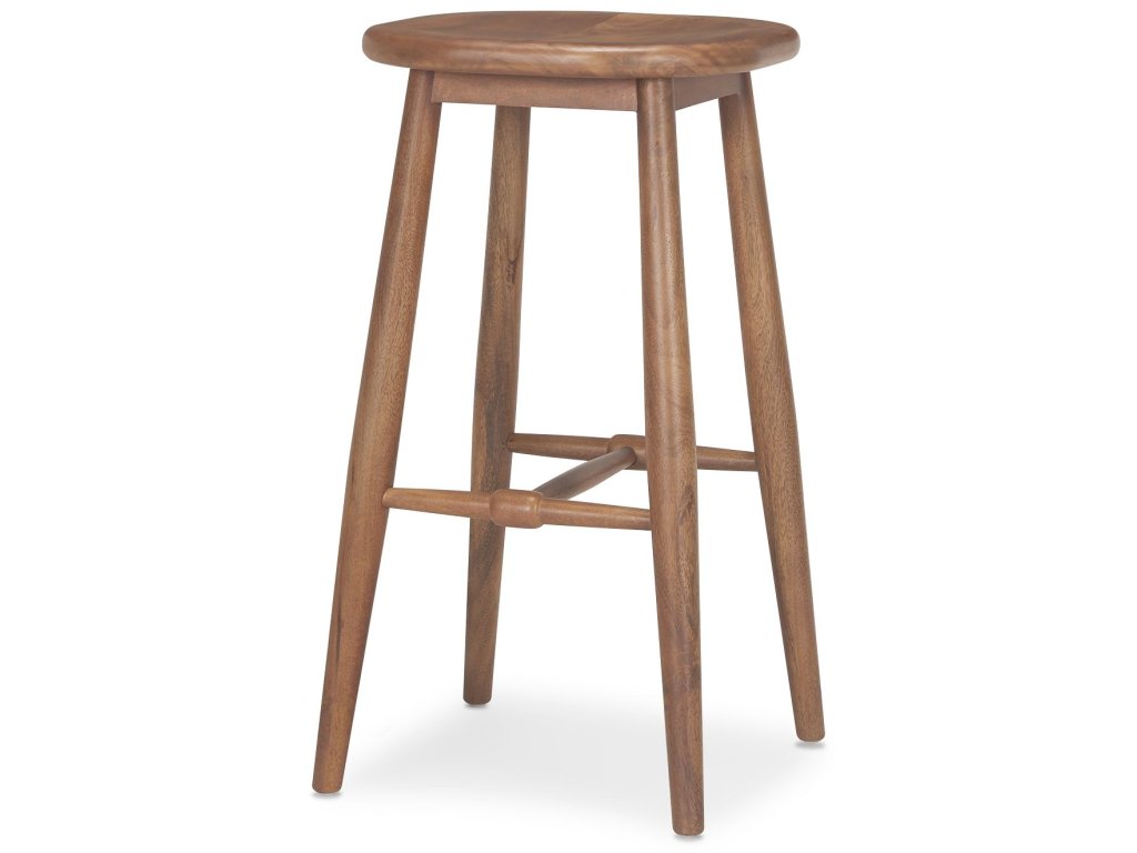 Medium Brown Wood Bar Stool