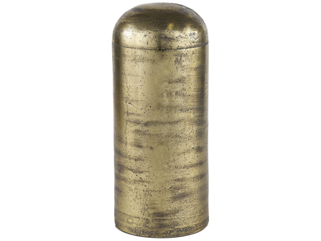 Extra Tall Brass Finished Aluminum Metal Pillar Object