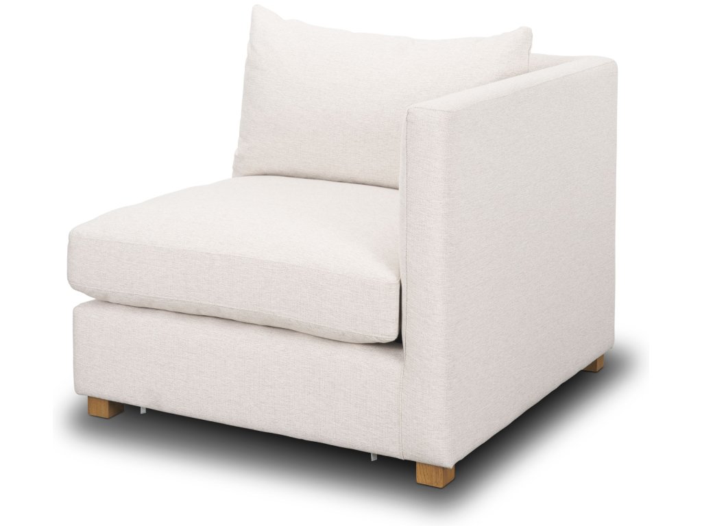 Right Arm Sectional Piece Oatmeal Performance Fabric