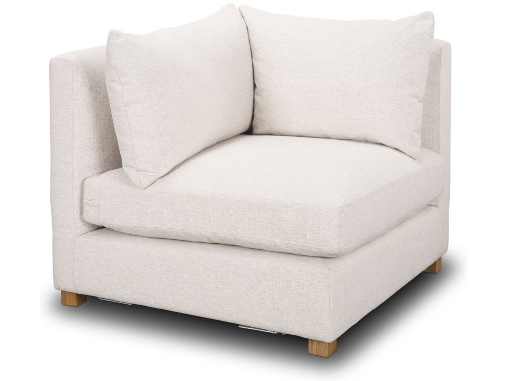 Corner Sectional Piece Oatmeal Performance Fabric