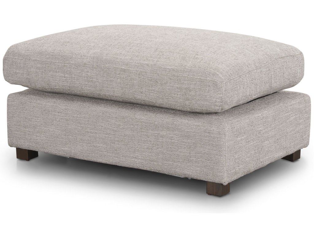 Small Ottoman Light Gray Performance Fabric