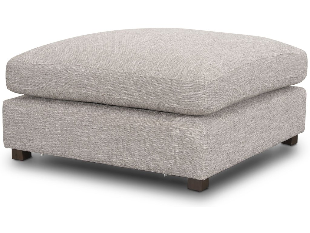 Large Ottoman Light Gray Performance Fabric