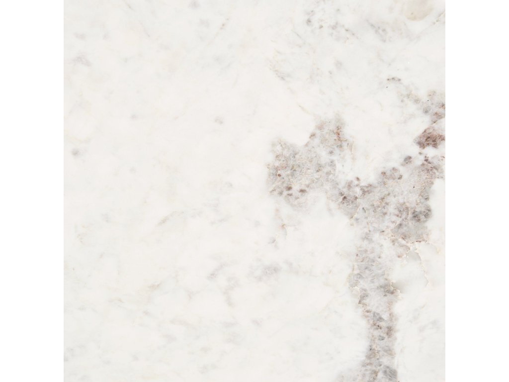 Marble Top 3 Prong Gold Metal Base End Table