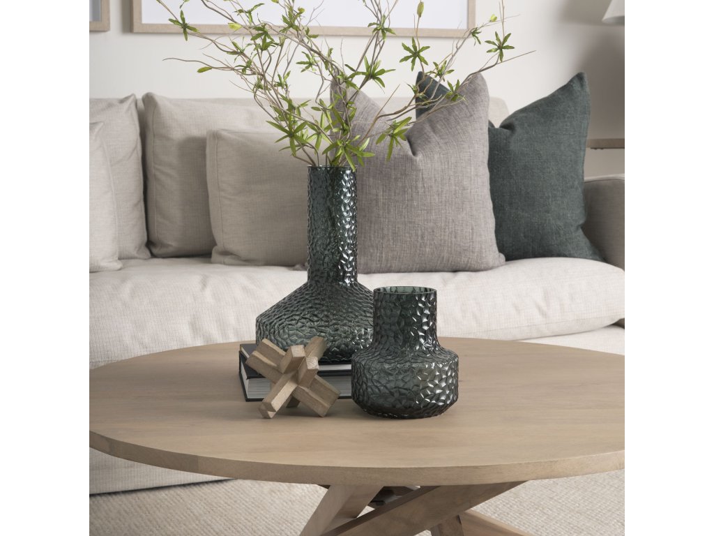 Tall Green Glass Vase - Alternative View