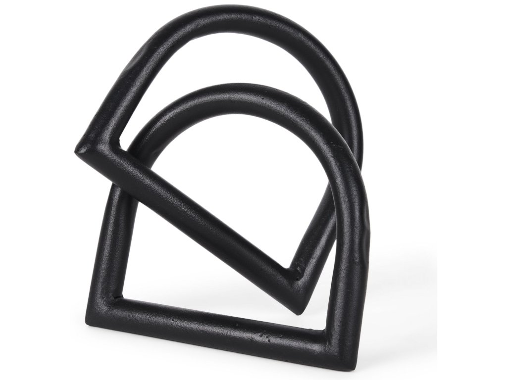 Large Matte Black Metal Decorative Object
