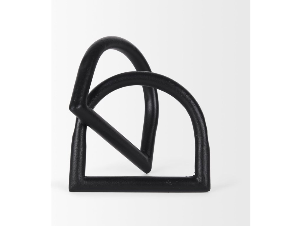 Large Matte Black Metal Decorative Object - Alternative View