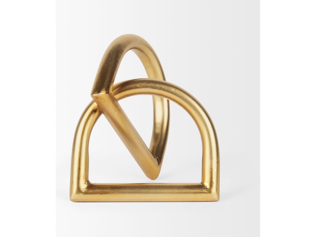 Small Matte Gold Metal Decorative Object - Alternative View