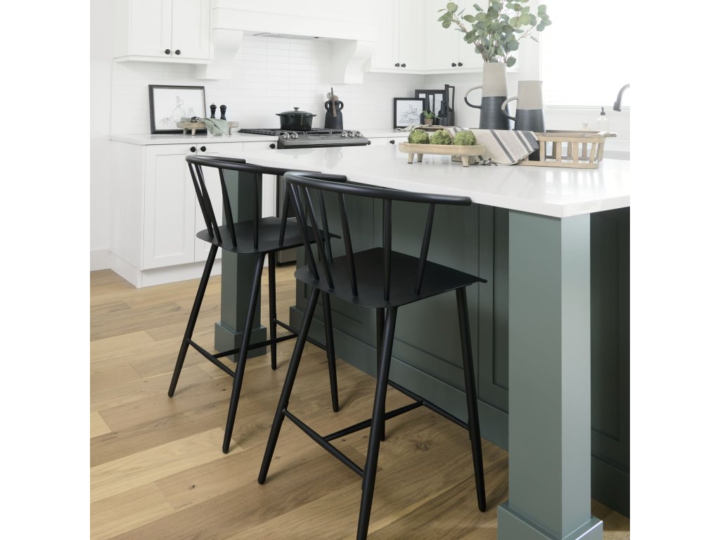 Black Metal Counter Stool