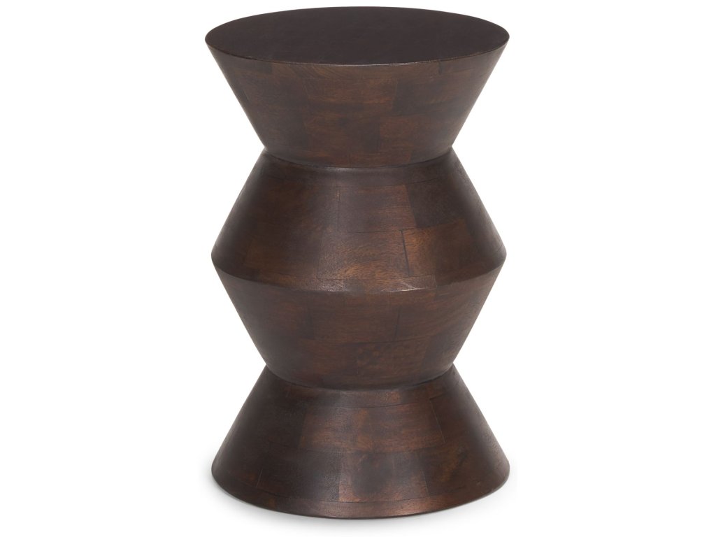 Dark Brown Wood Accent Table